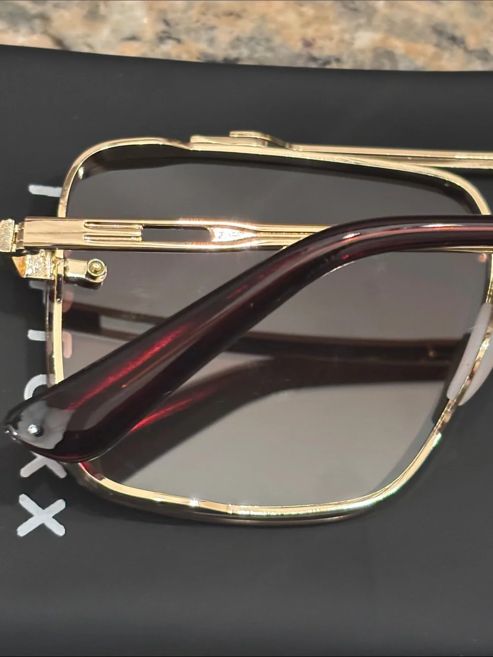 TopFoxx Bella Coffee Tangle Free Aviator Sunglasses | NWT